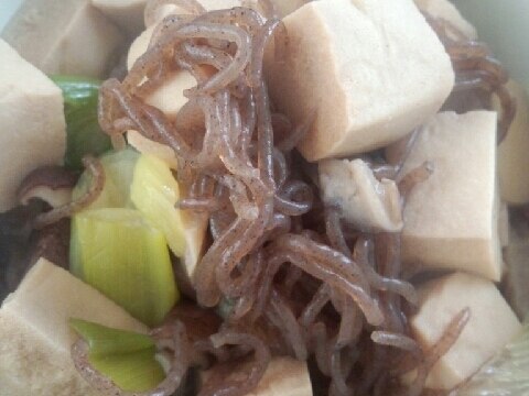 フライパンですぐ出来る！高野豆腐のすき煮風